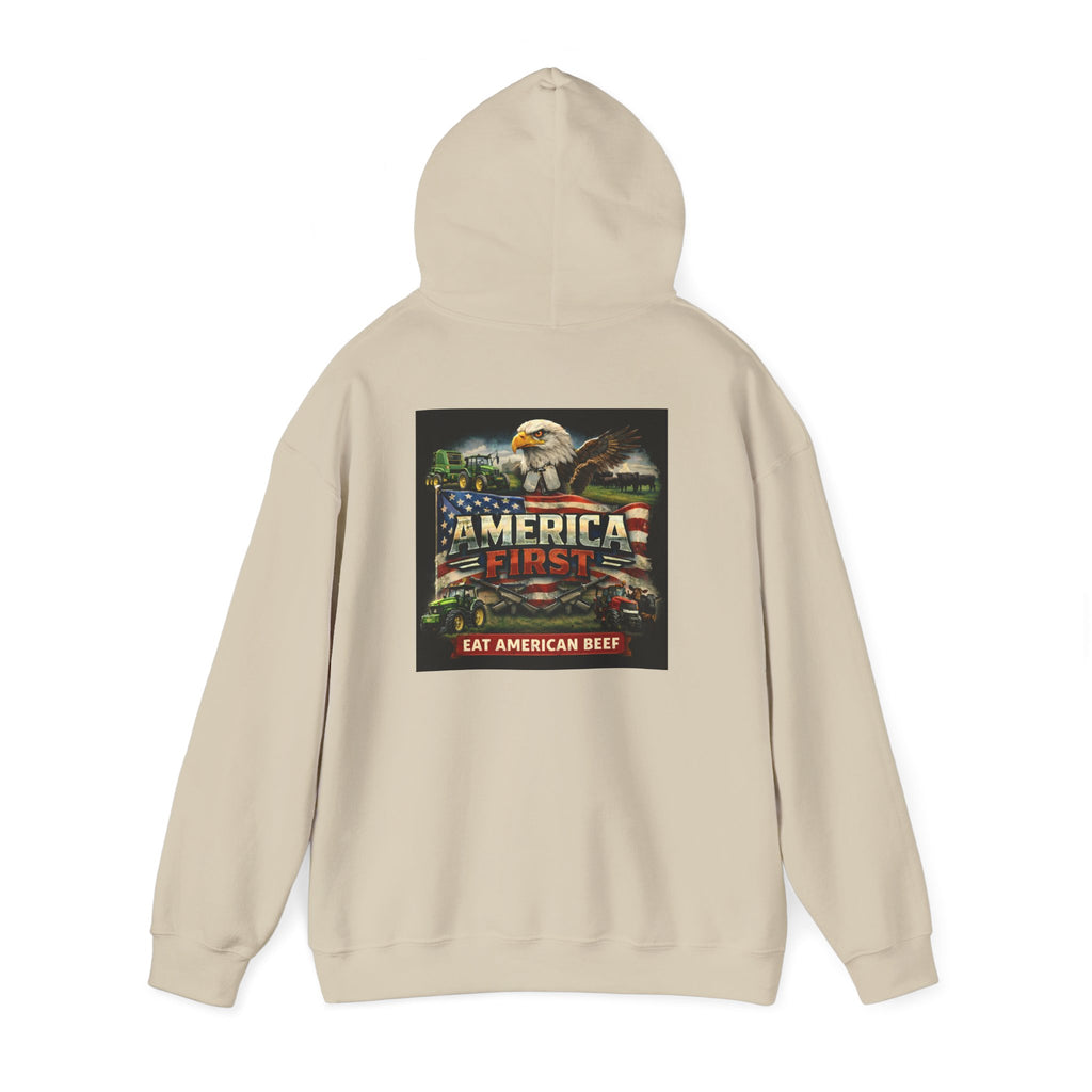 Hoodie - America First Rancher Eat Beef Series