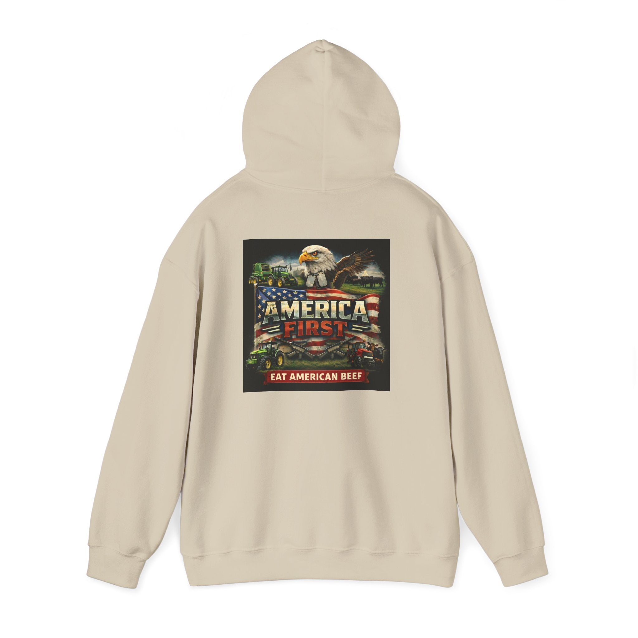Hoodie - America First Rancher Eat Beef Series