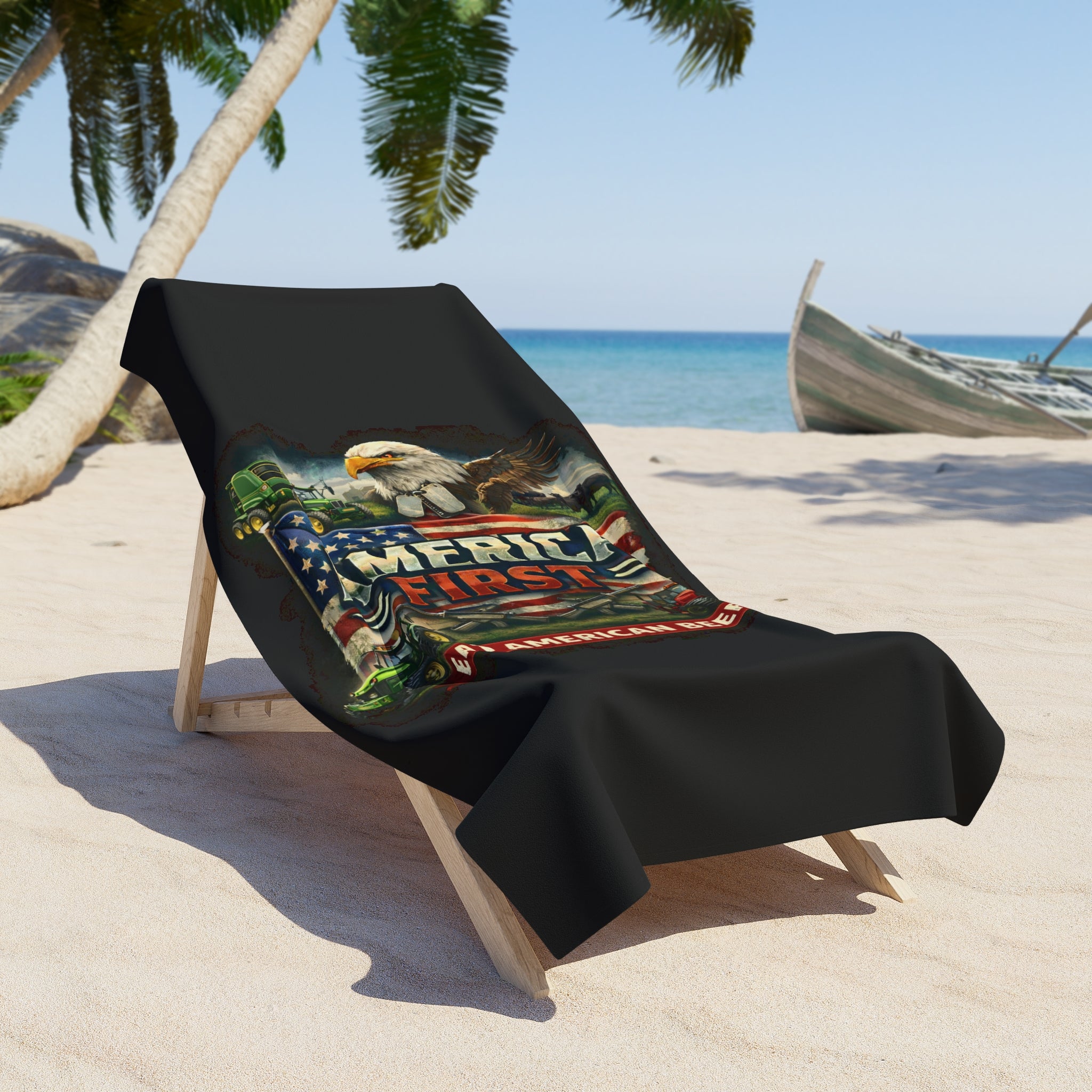 Beach Towel – America First Rancher Eat Beef Series