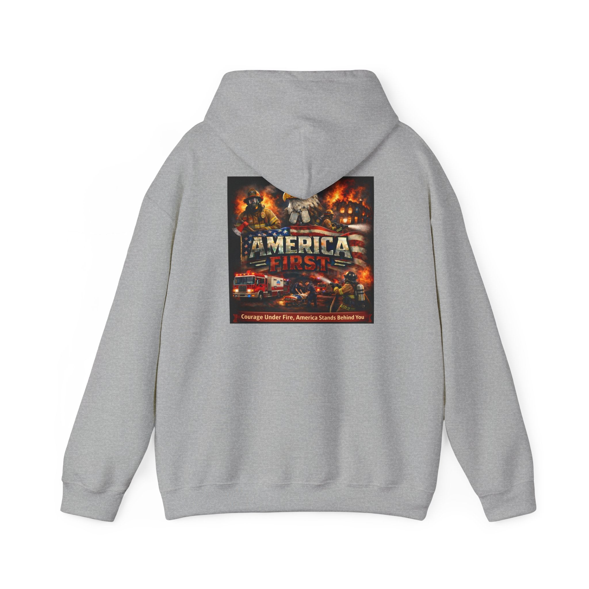Hoodie - America First Firefighter Series