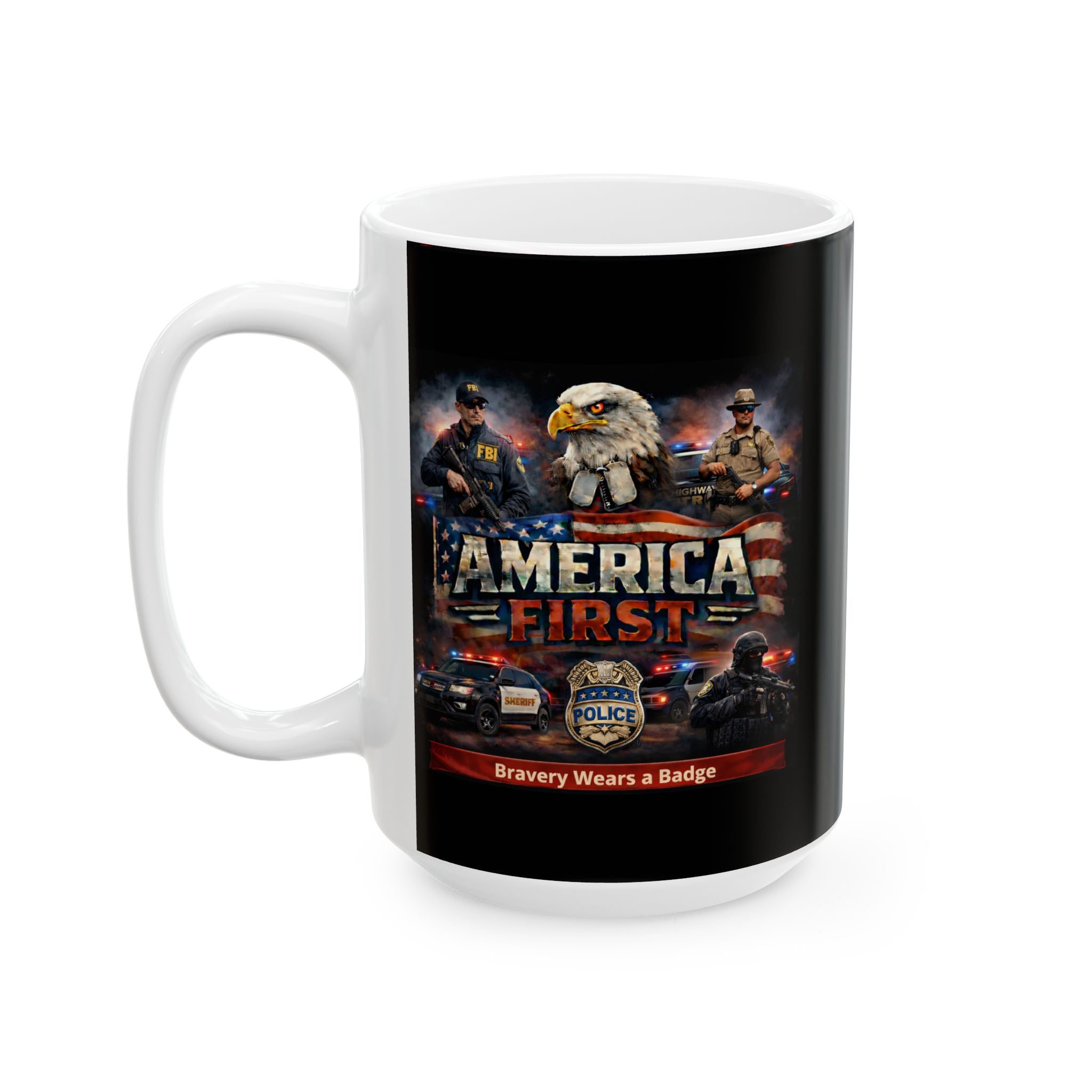 Coffee Mug 11oz/15 oz - America First Law Enforcement Series