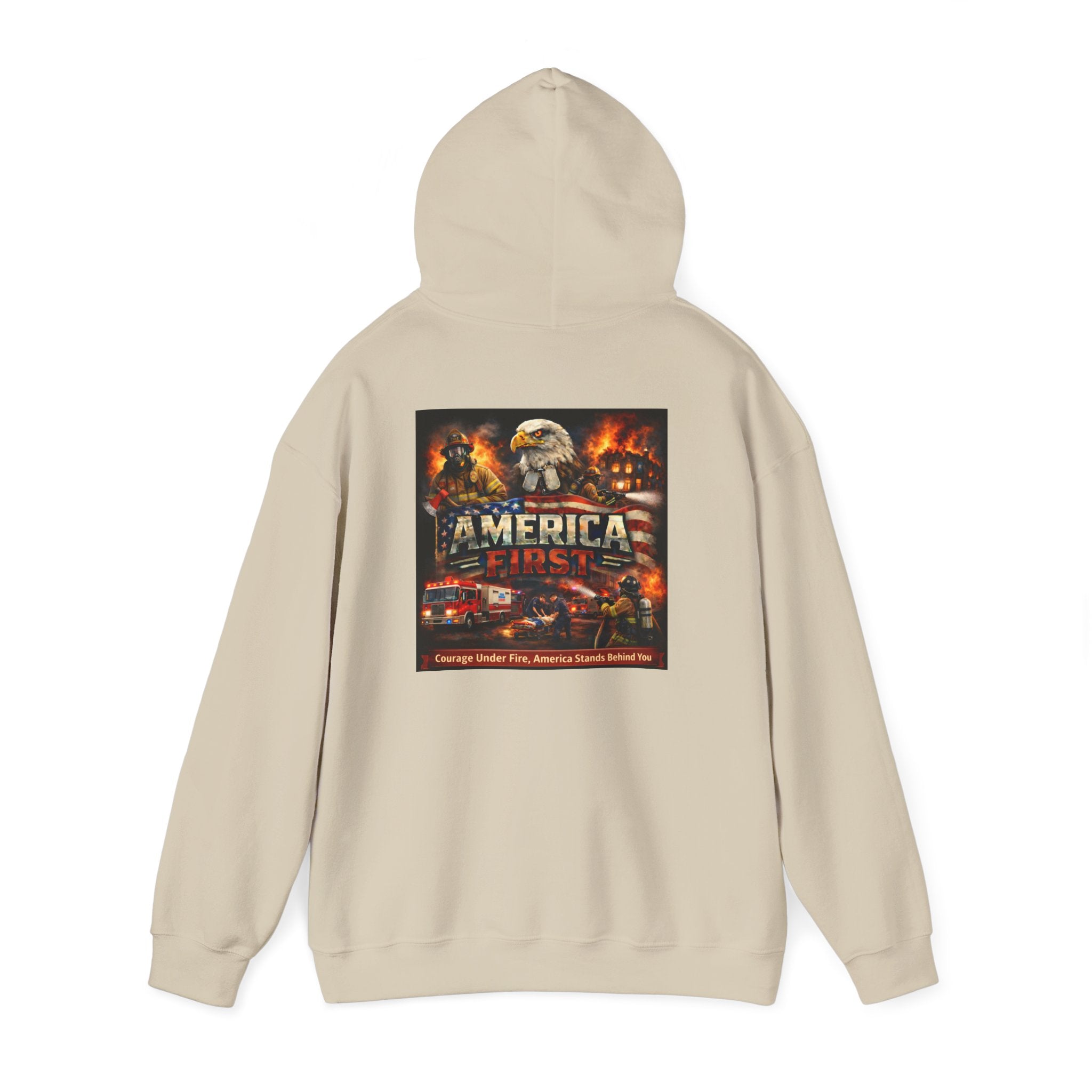 Hoodie - America First Firefighter Series