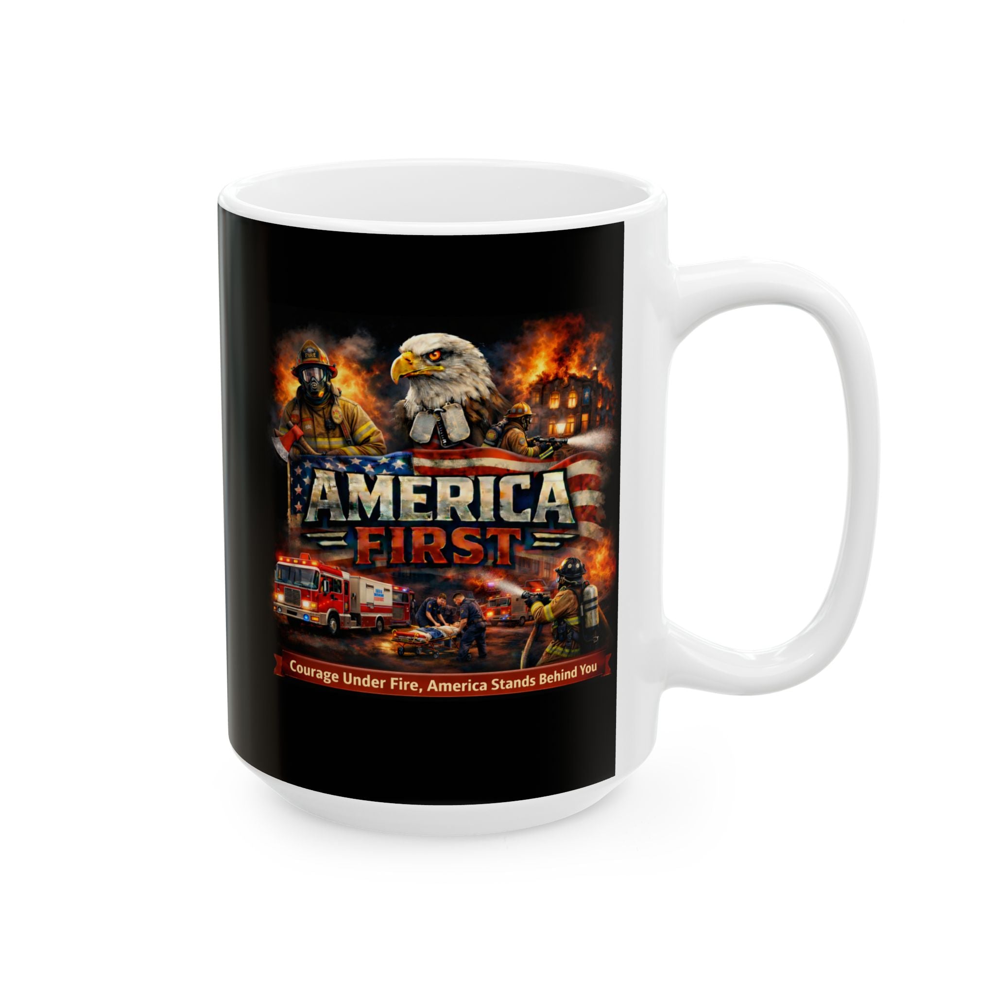 Coffee Mug 11oz/15 oz - America First Firefighter Series