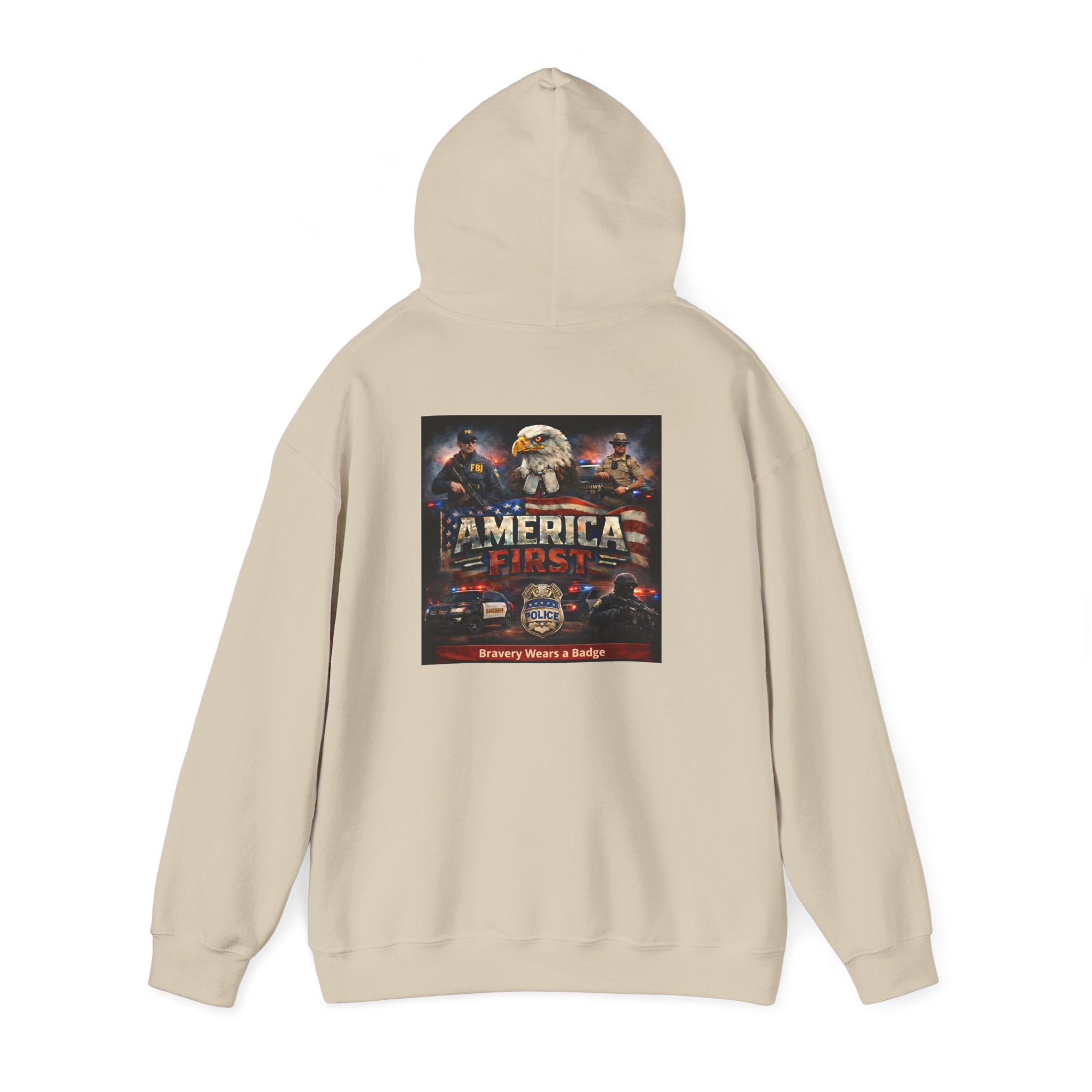 Hoodie - America First Law Enforcement Series