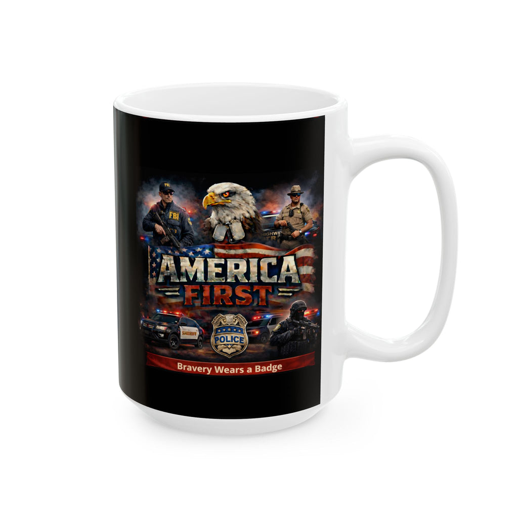 Coffee Mug 11oz/15 oz - America First Law Enforcement Series