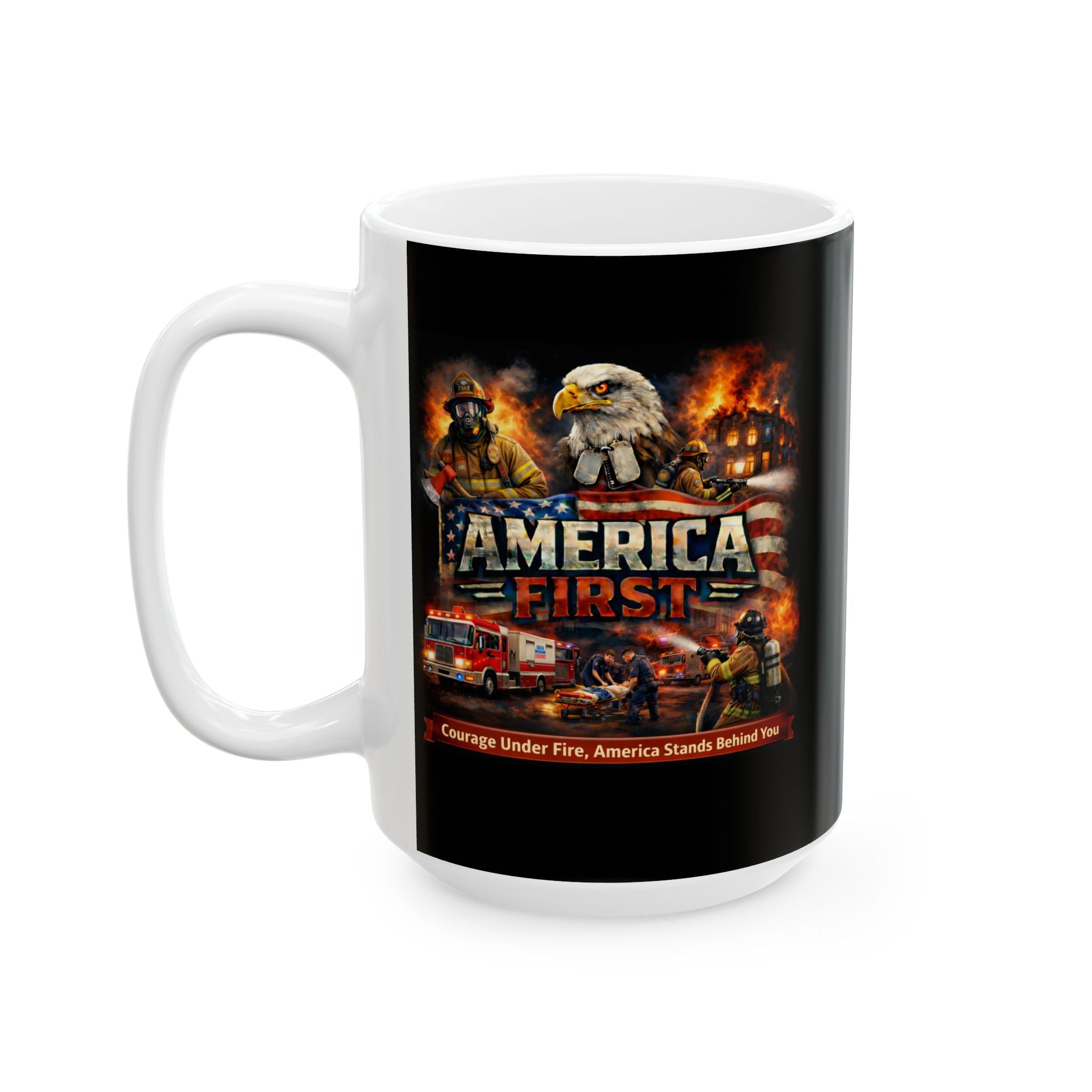 Coffee Mug 11oz/15 oz - America First Firefighter Series