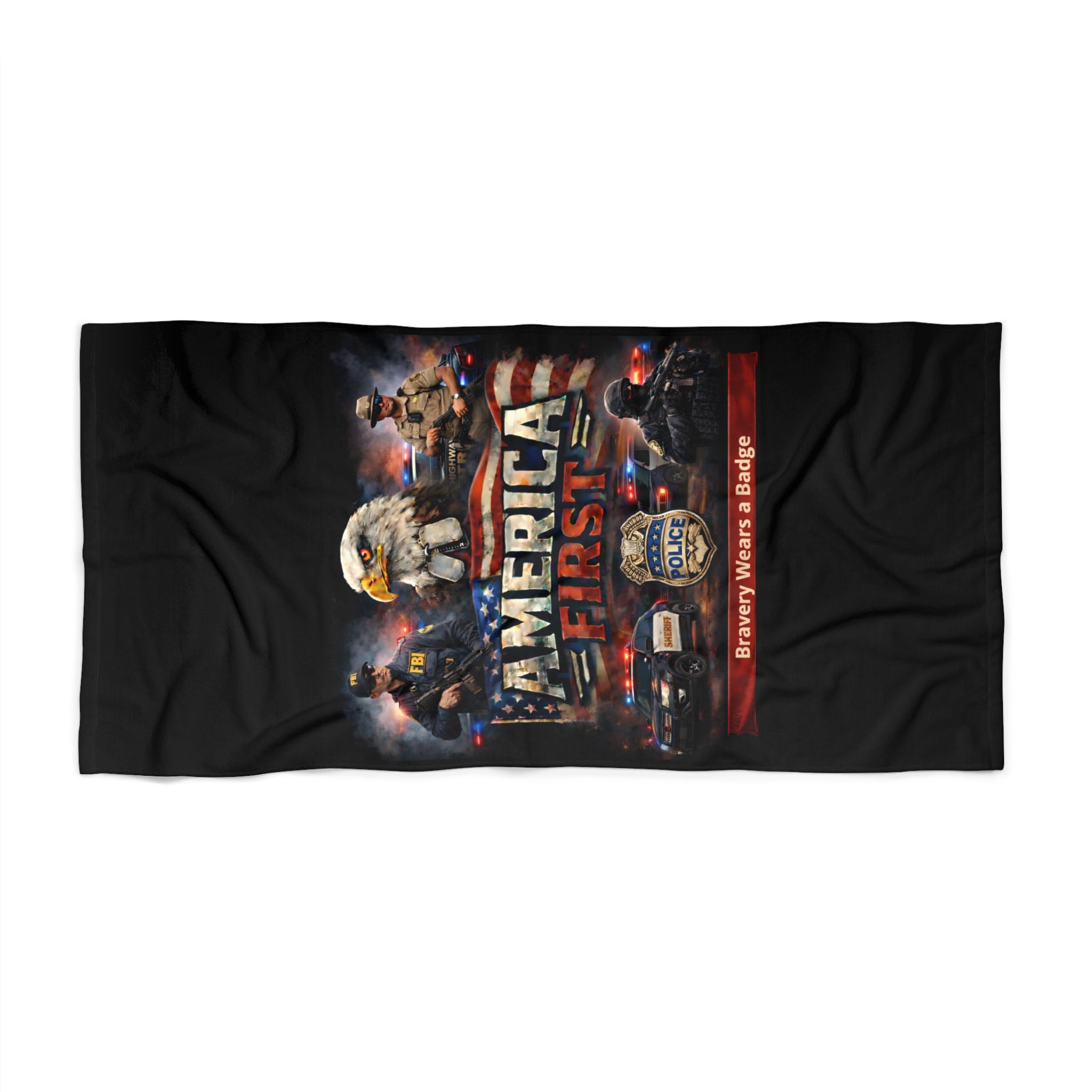 Beach Towel – America First Law Enforcement Series