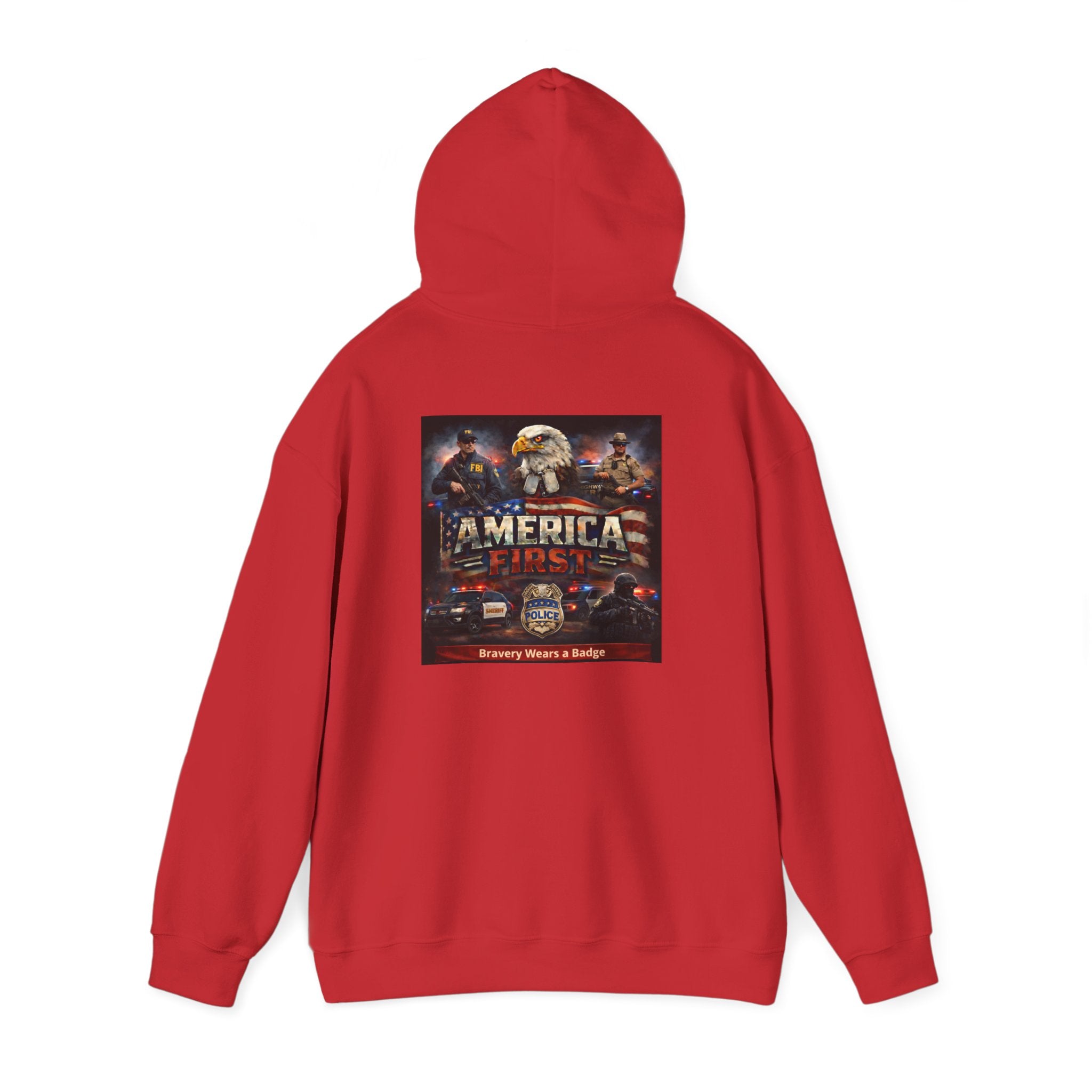 Hoodie - America First Law Enforcement Series