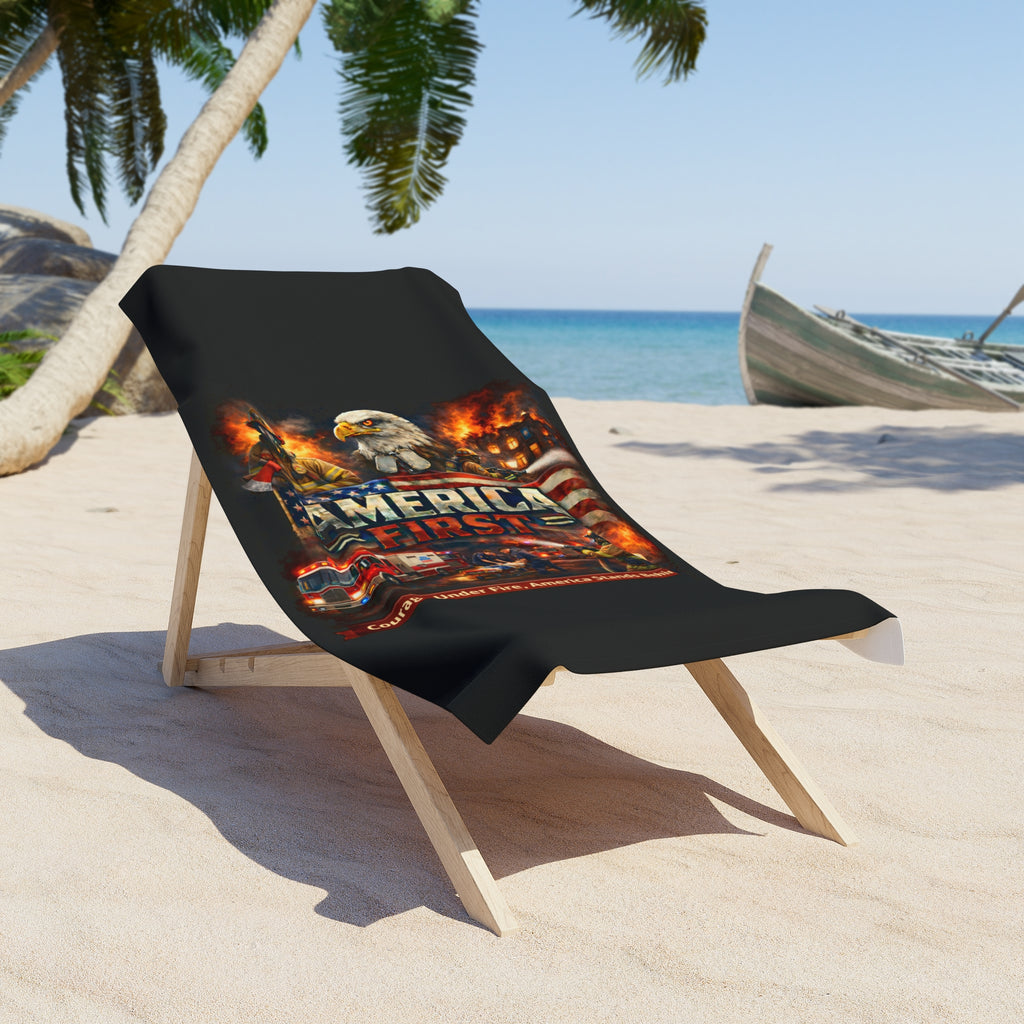 Beach Towel – America First Firefighter Series