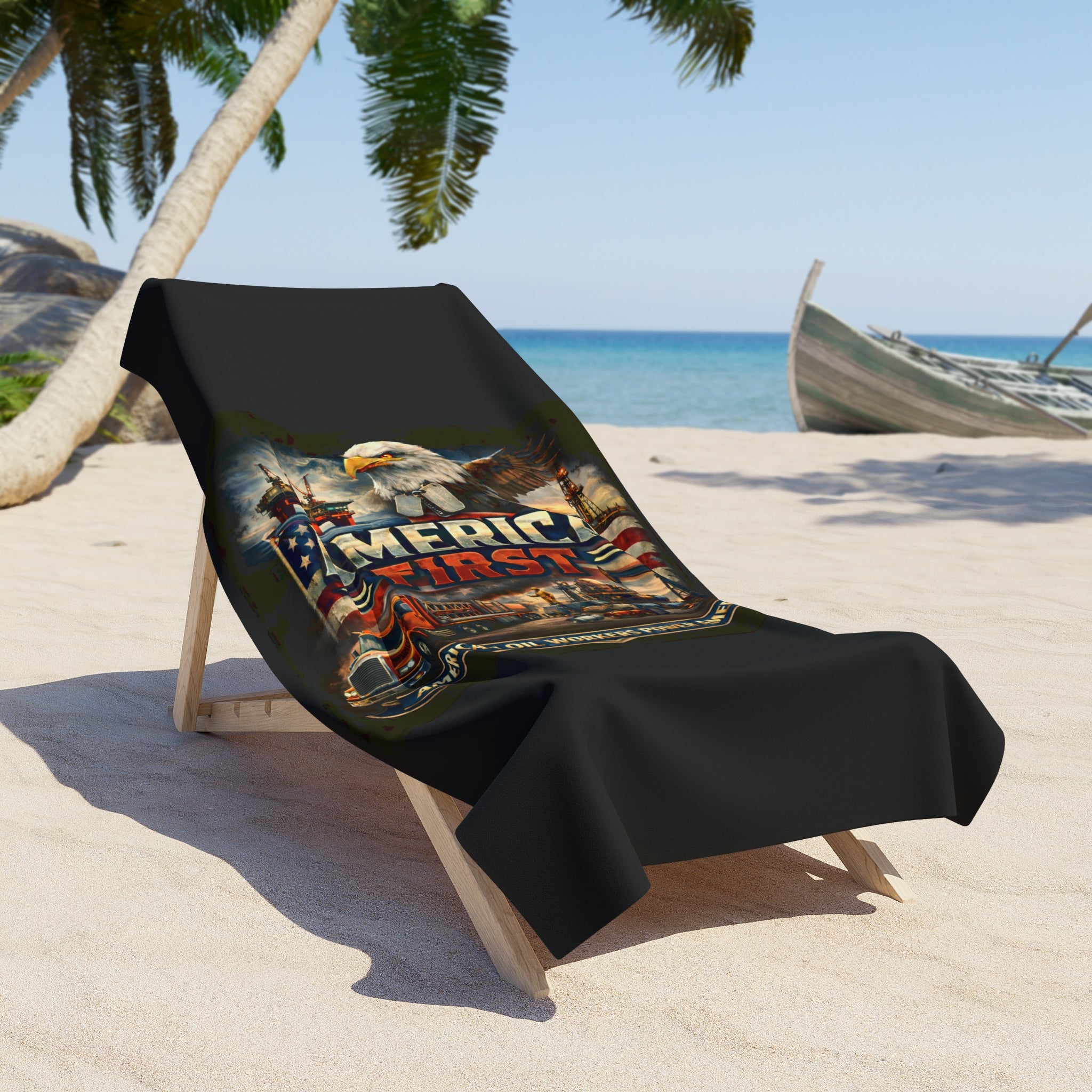 Beach Towel – America First Oilfield Series