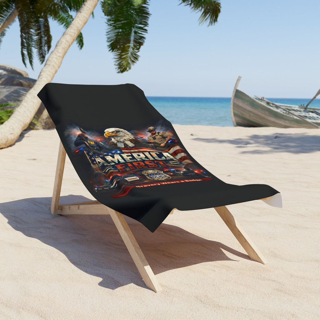 Beach Towel – America First Law Enforcement Series