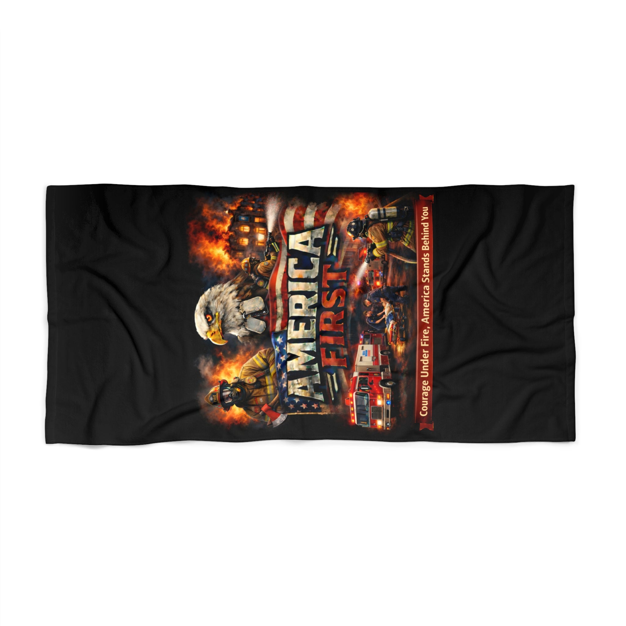 Beach Towel – America First Firefighter Series