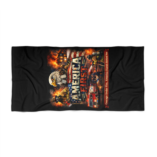 Beach Towel – America First Firefighter Series
