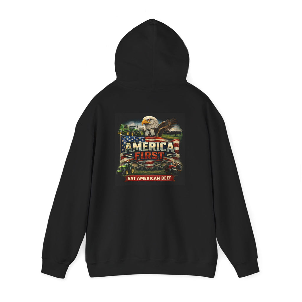 Hoodie - America First Rancher Eat Beef Series
