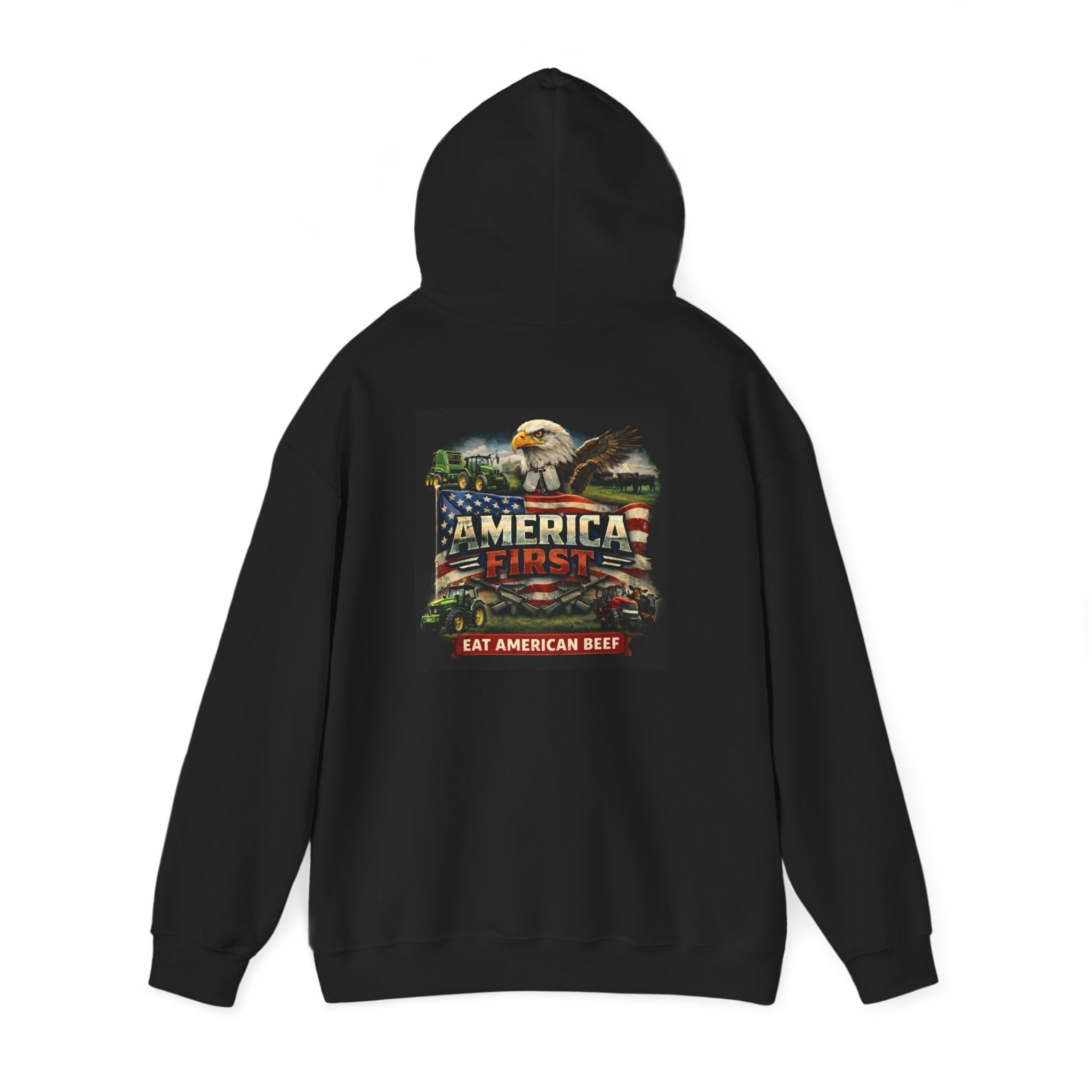 Hoodie - America First Rancher Eat Beef Series