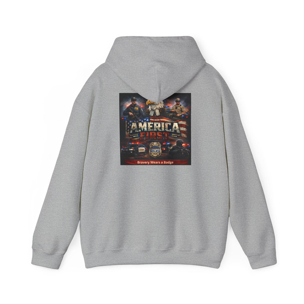 Hoodie - America First Law Enforcement Series