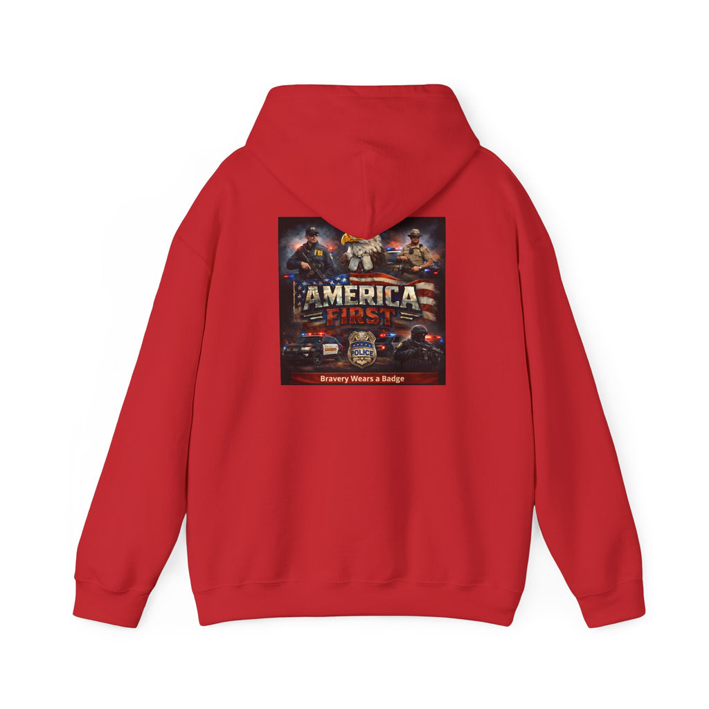 Hoodie - America First Law Enforcement Series