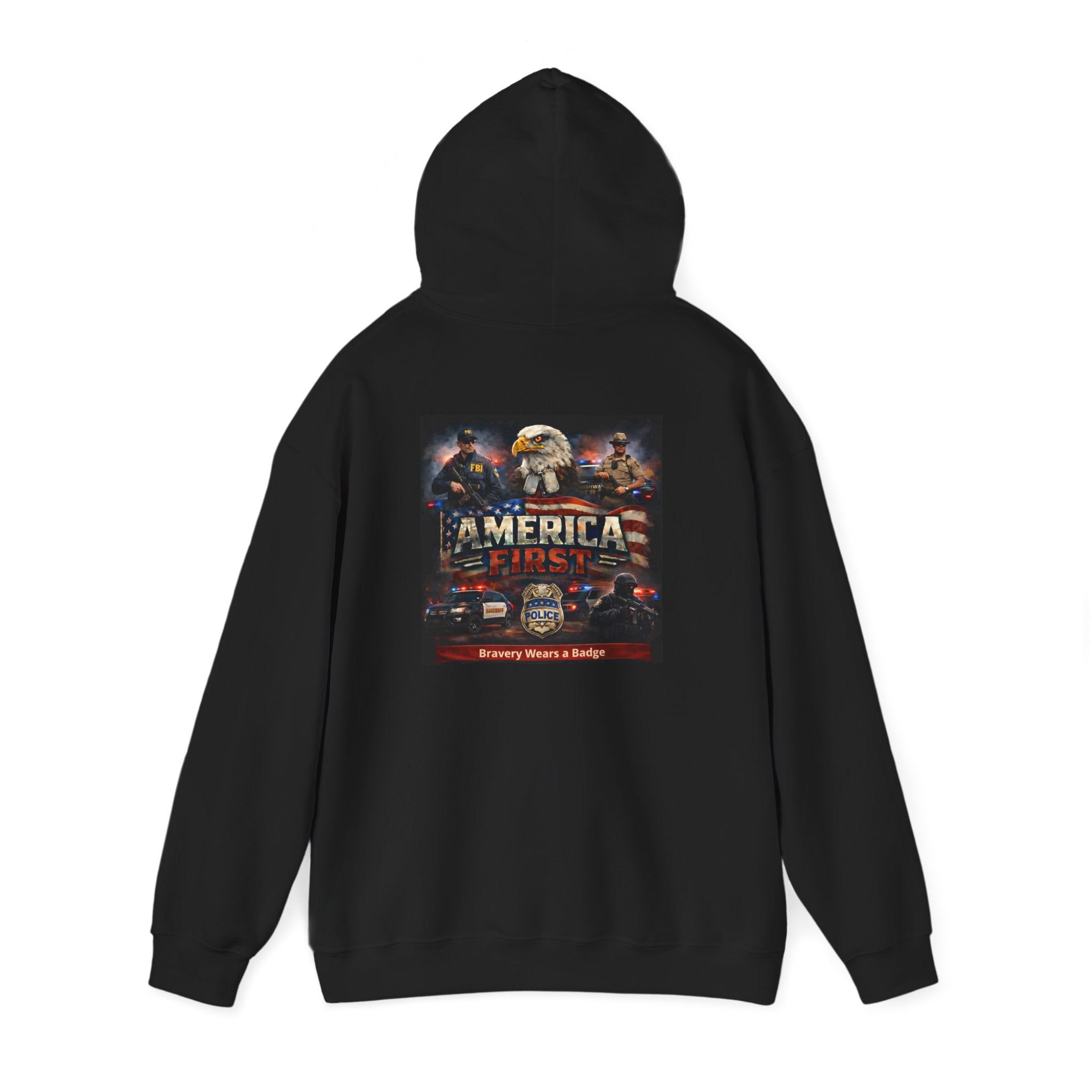 Hoodie - America First Law Enforcement Series