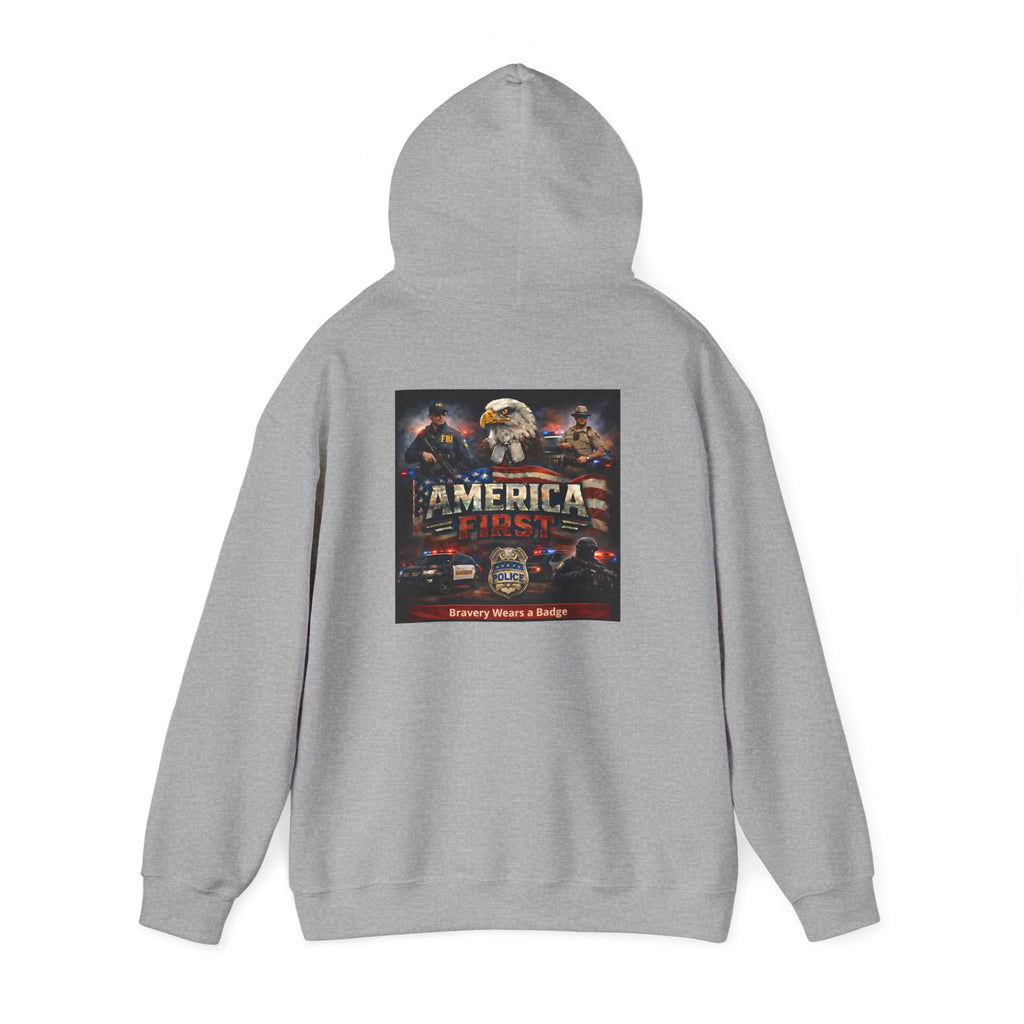 Hoodie - America First Law Enforcement Series