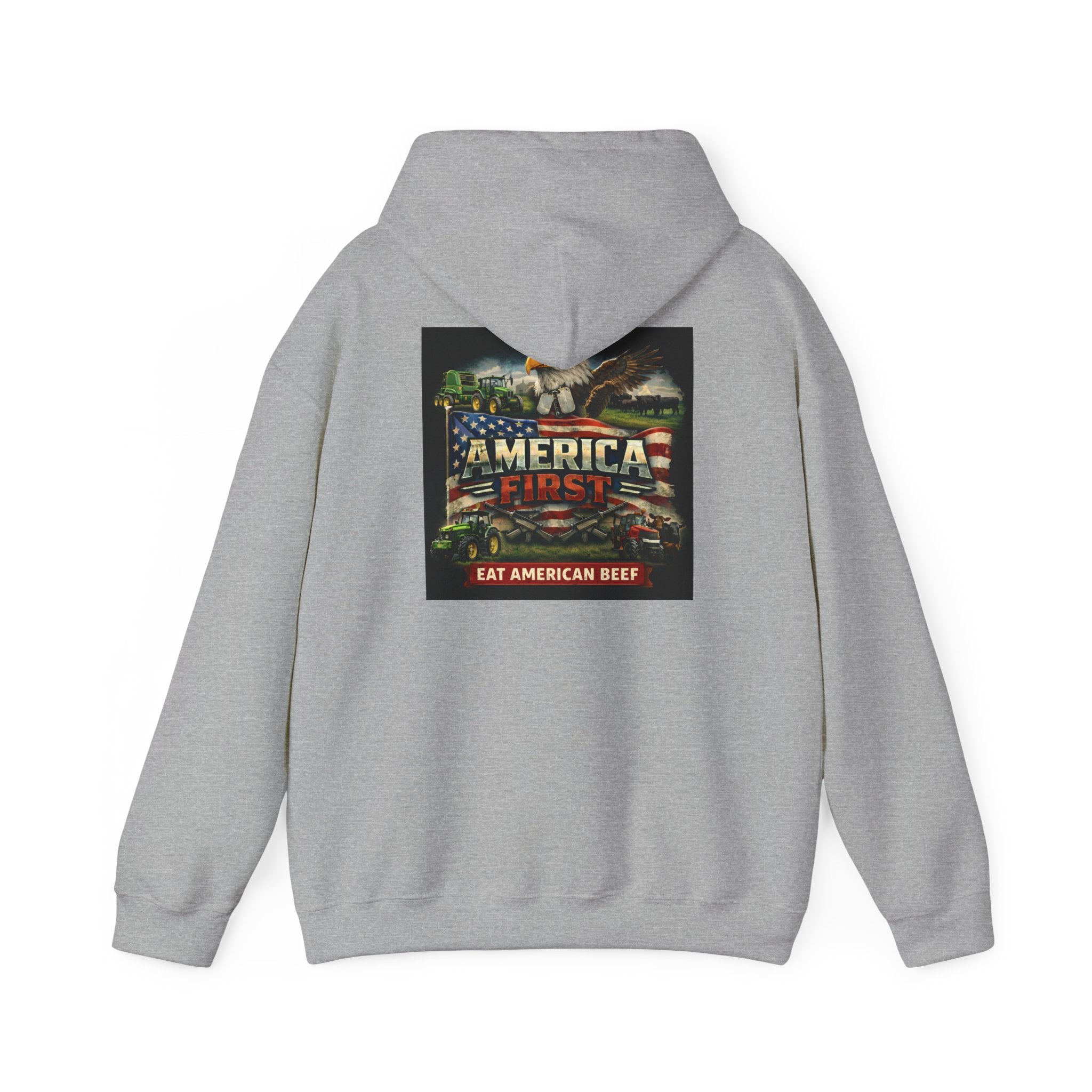 Hoodie - America First Rancher Eat Beef Series