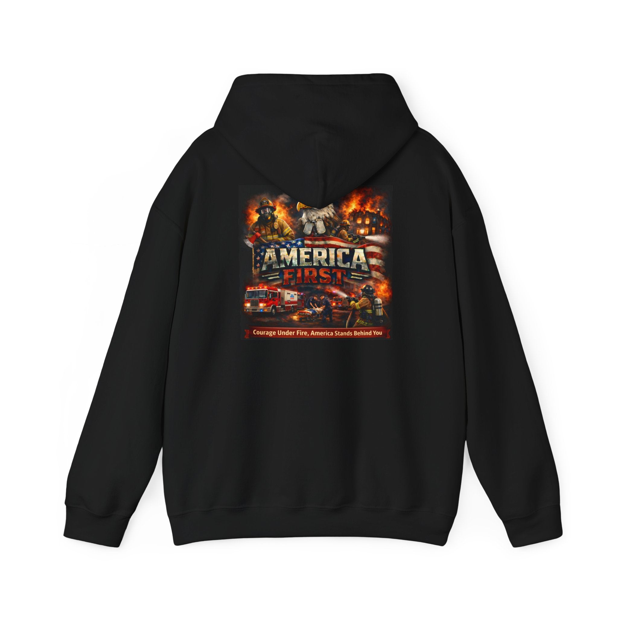 Hoodie - America First Firefighter Series