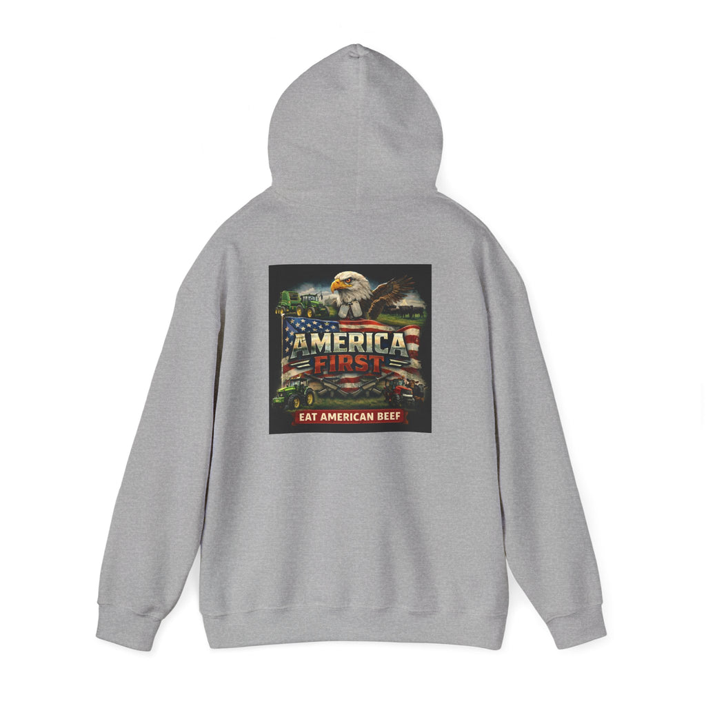 Hoodie - America First Rancher Eat Beef Series