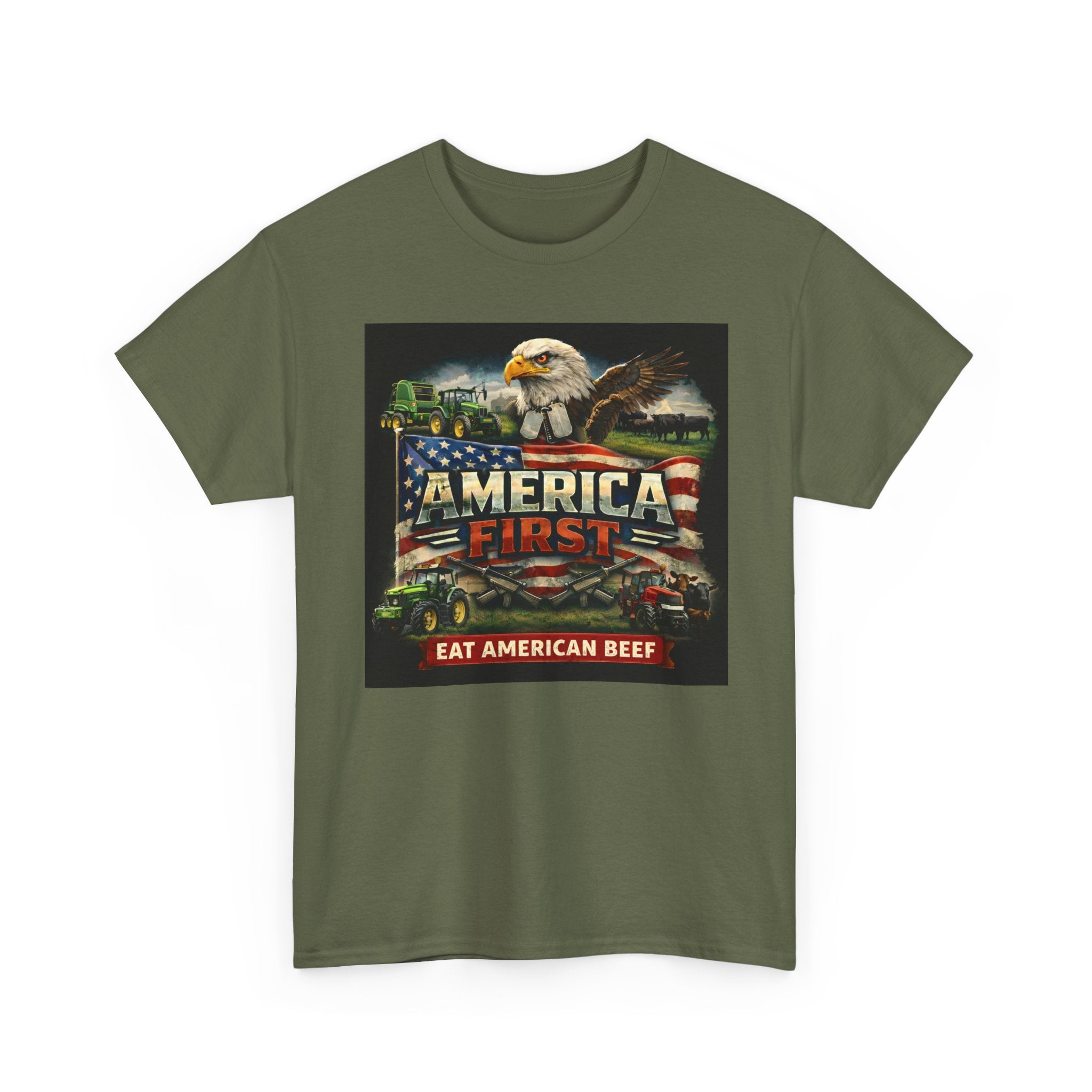T-Shirt - America First Rancher Eat Beef Series