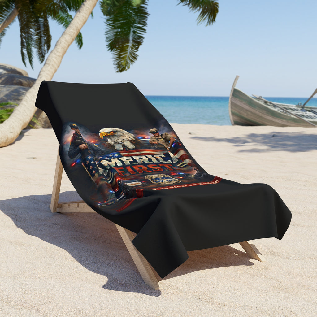 Beach Towel – America First Law Enforcement Series