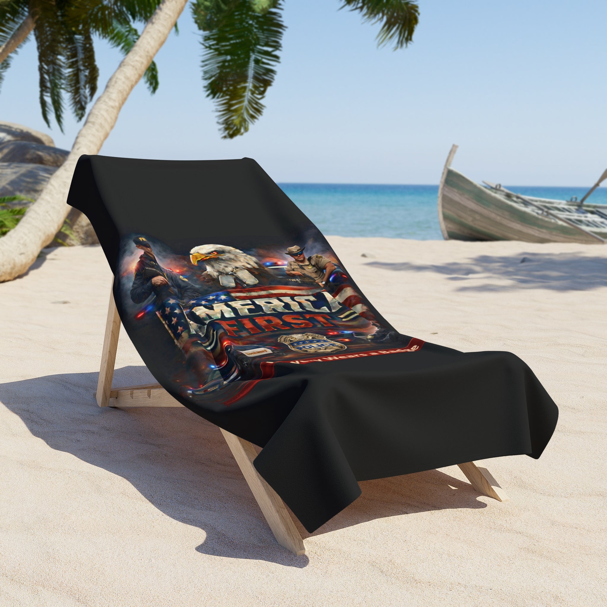 Beach Towel – America First Law Enforcement Series